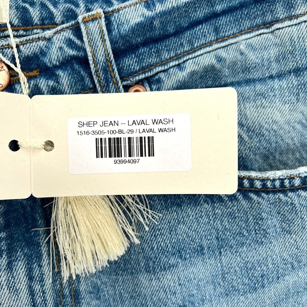 DOEN Shep Jean Laval Wash Womens 29 Blue Straight leg 100% Cotton Rigid NWT - Picture 12 of 16